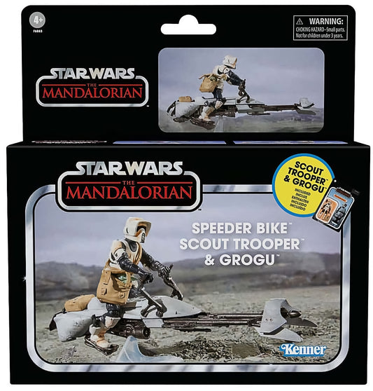 Hasbro - The Vintage Collection - The Mandalorian - Speeder Bike with Scout Trooper and Grogu (2023)