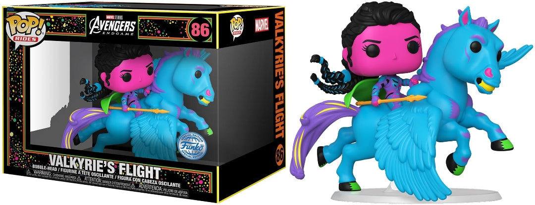Funko Pop! Rides 86 - Avengers: End Game - Valkyrie's Flight (2022) Blacklight