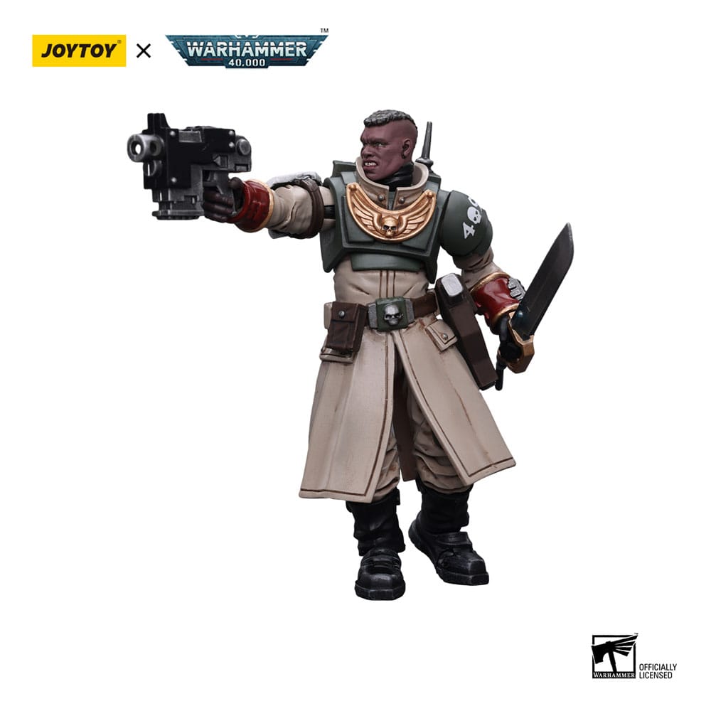 Joy Toy - Warhammer 40K - Astra Militarum - Cadian Command Squad Commander with Power Sword(12cm)