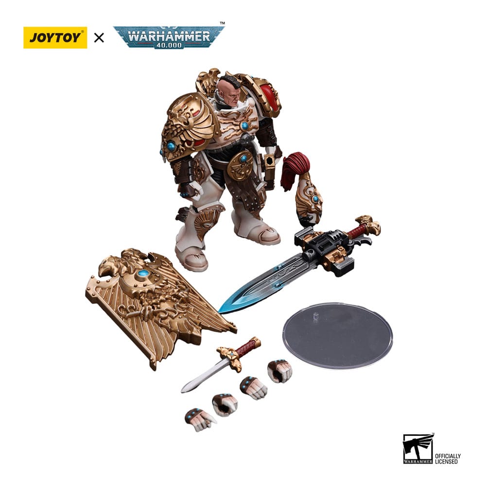 Joy Toy - Warhammer 40K - Adeptus Custodes Solar Watch - Custodian Guard with Sentinel Blade and Praesidium Shield (12cm)