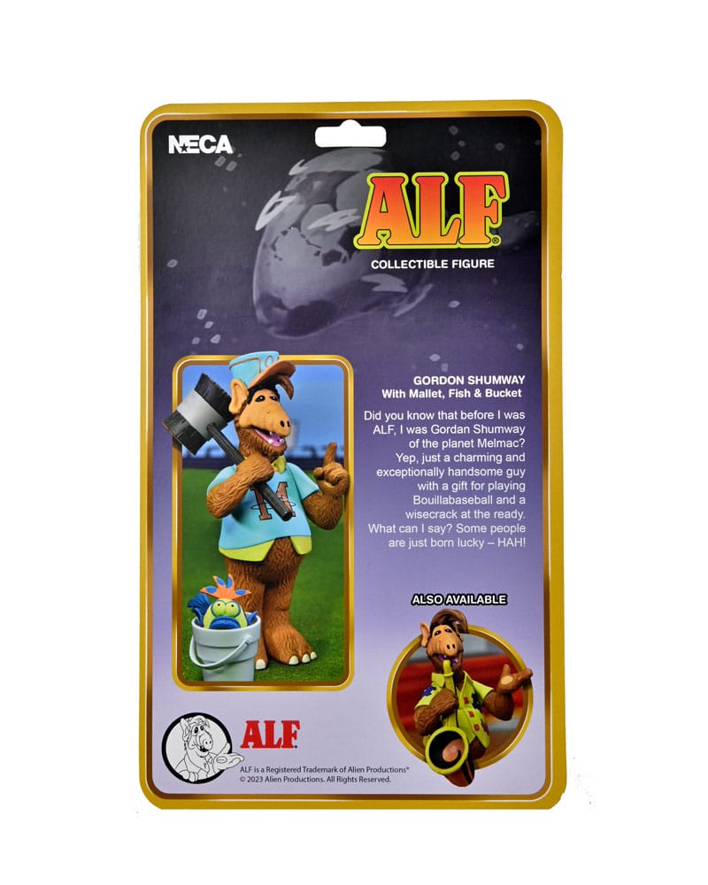 Neca - ALF - Action Figure - Gordon Shumway with Mallet, Fish and Bucket (15 cm)