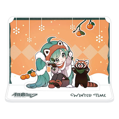 POPbuddies - Hatsune Miku - Acrylic Standee - Miku and Red Panda (Winter Time) (11cm)