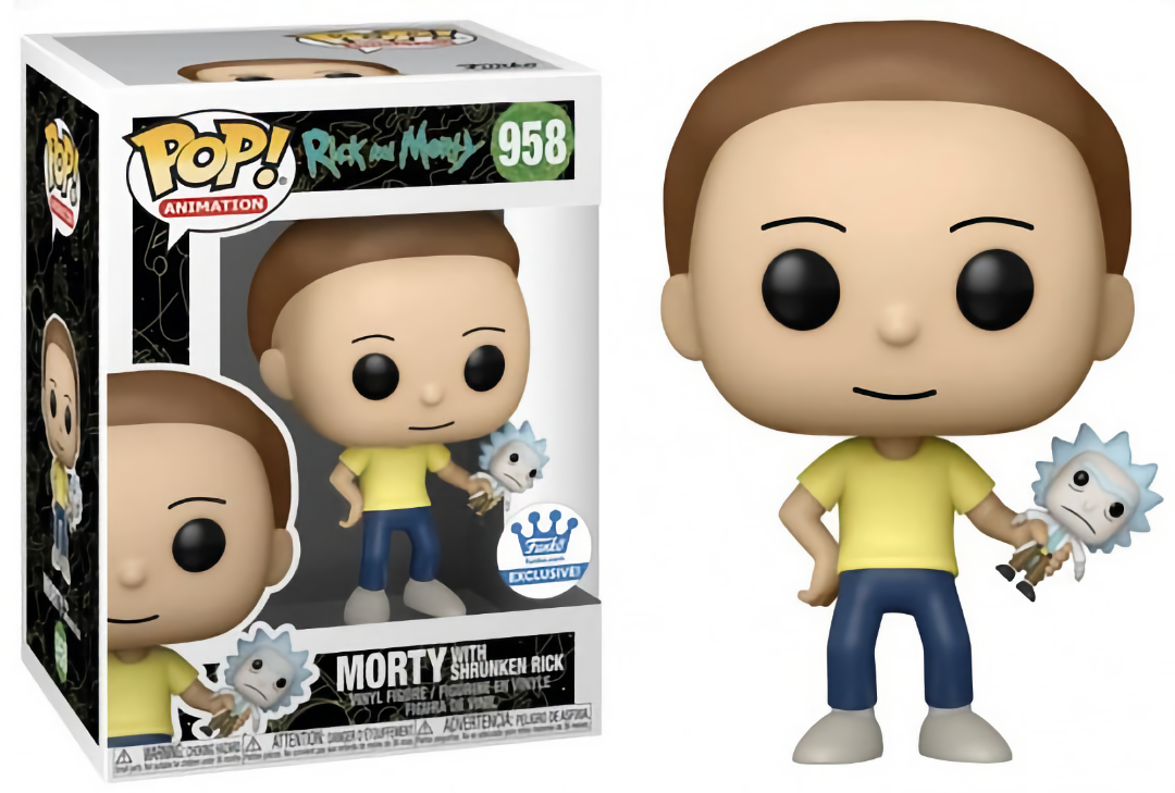 Funko Pop! Animation 958 - Rick and Morty - Morty with Shrunken Rick (2021) Funko Exclusive SVV-Schatzoekers