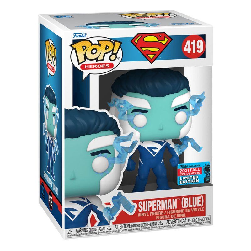 Funko Pop! Heroes 419 - Superman - Superman (Blue) (2021) Fall Convention Limited Edition SVV-Schatzoekers